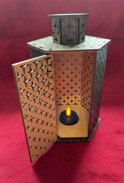 Stars in the Night tea candle shadow box