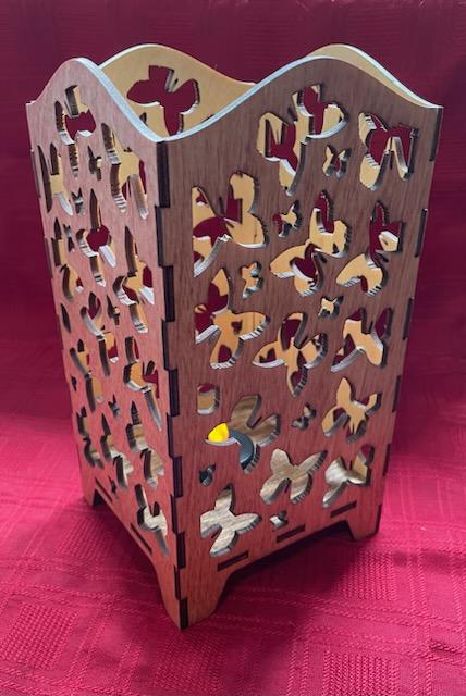 Butterflies tea candle shadow box